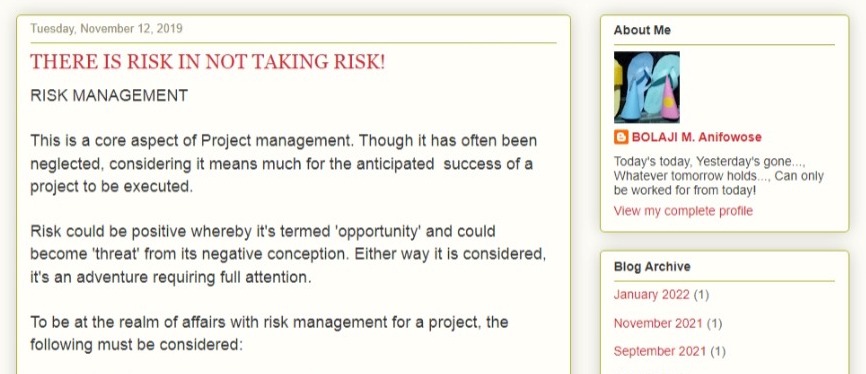 Piece on Risk-Taking